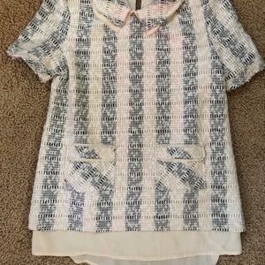 Anthropologie Fancy knit top SZ XS